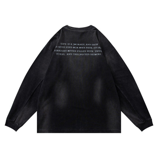 Unisex Oversize-Sweatshirt mit pigmentierter Waschung und dezentem Brustprint Shop Nory