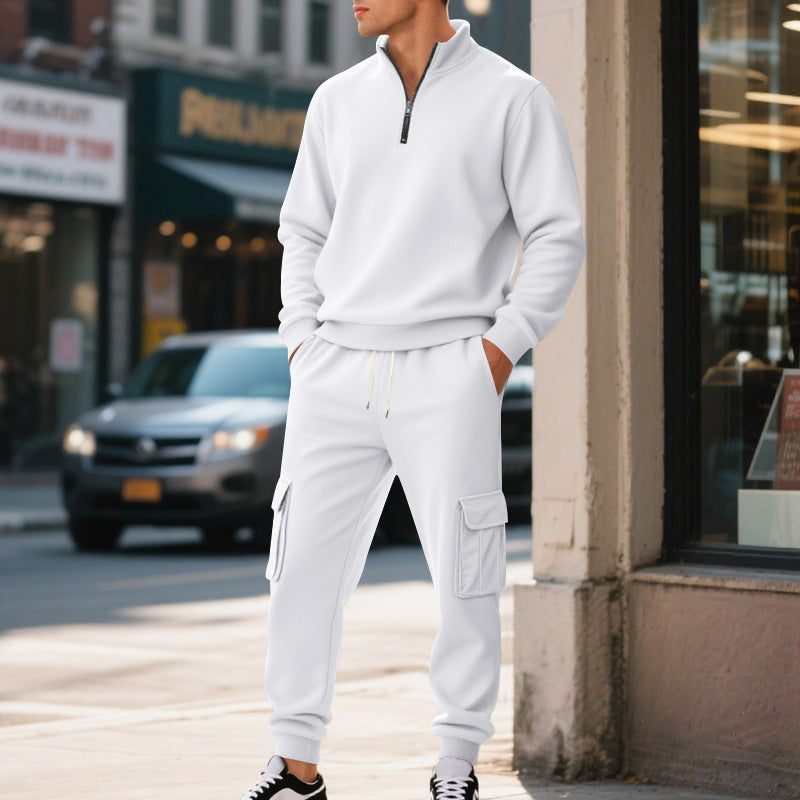Herren nan kuschelige Cargostil-Jogginghose aus Fleece mit Kordelzug und Aufsatztaschen Shop Nory