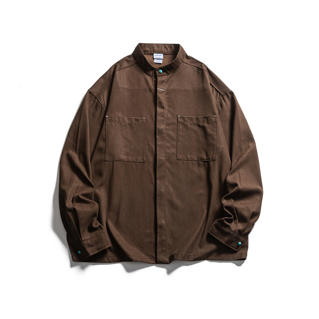 Herren Workwear-Overshirt mit Stehkragen und verdeckter Knopfleiste Shop Nory