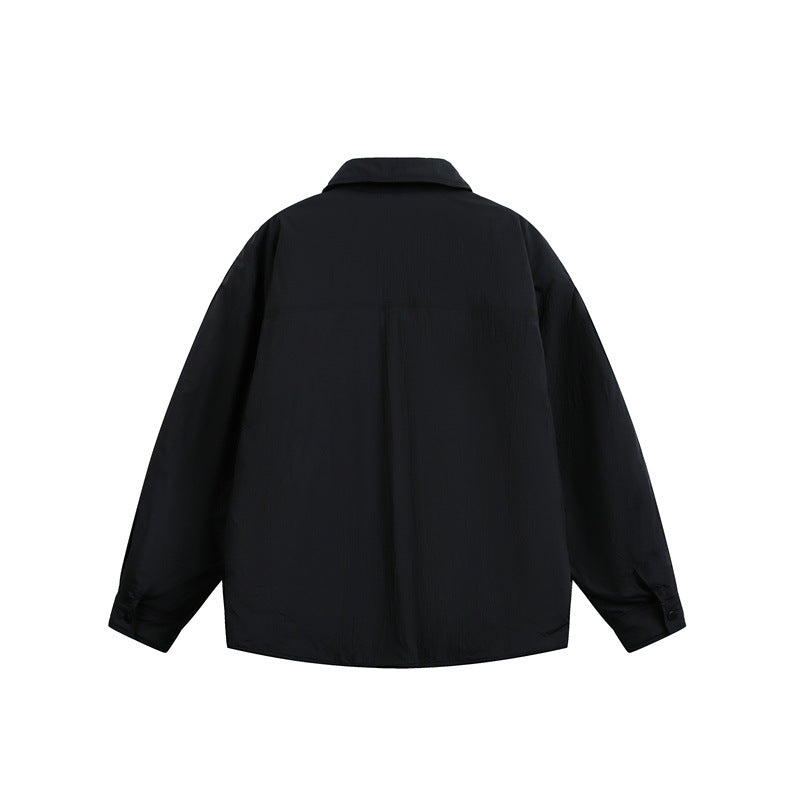 Herren Wattierte Hemdjacke mit Kontrast-Karotasche Shop Nory