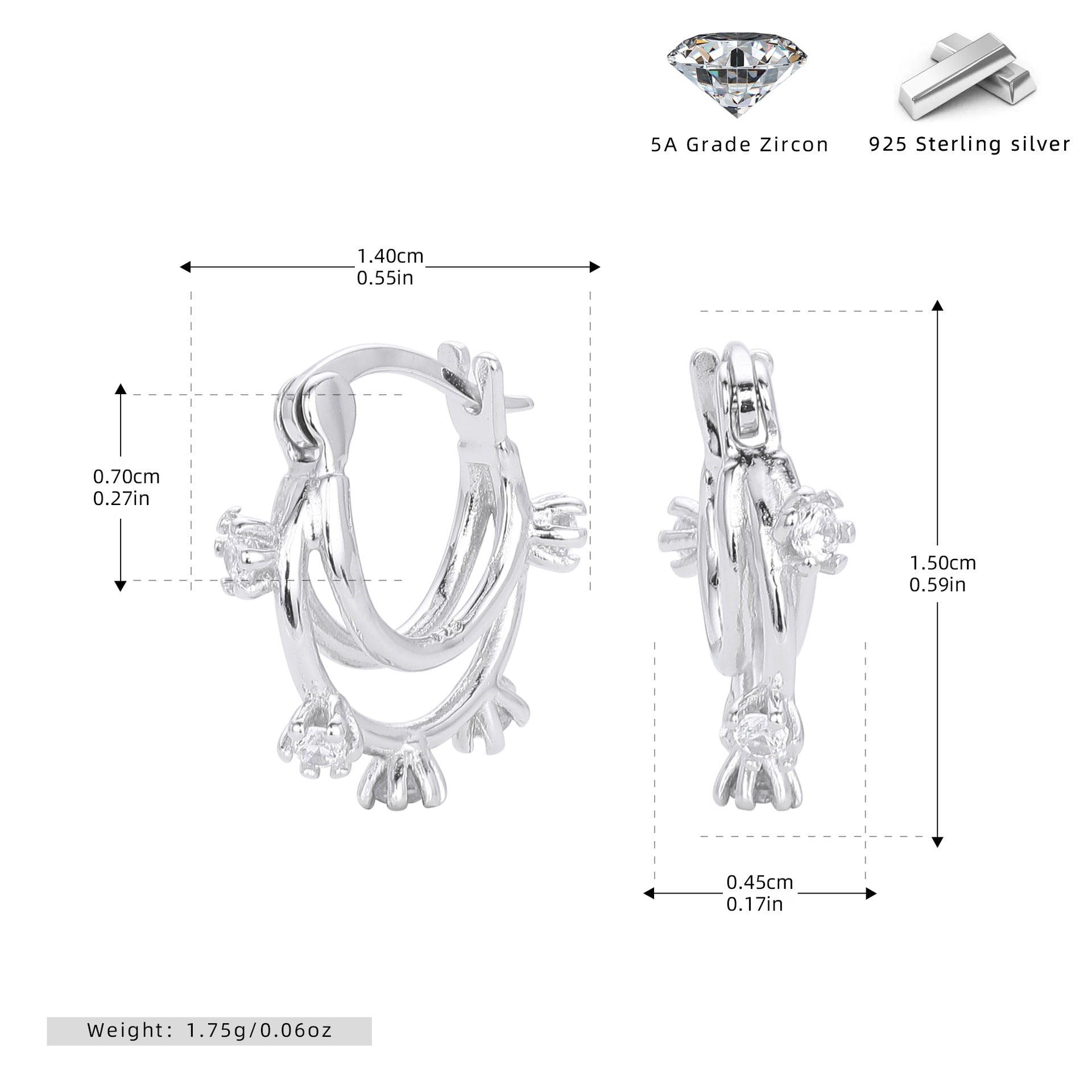 Damen Ohrhänger im kreativen Frosch-Design aus 925 Sterling Silber Shop Nory