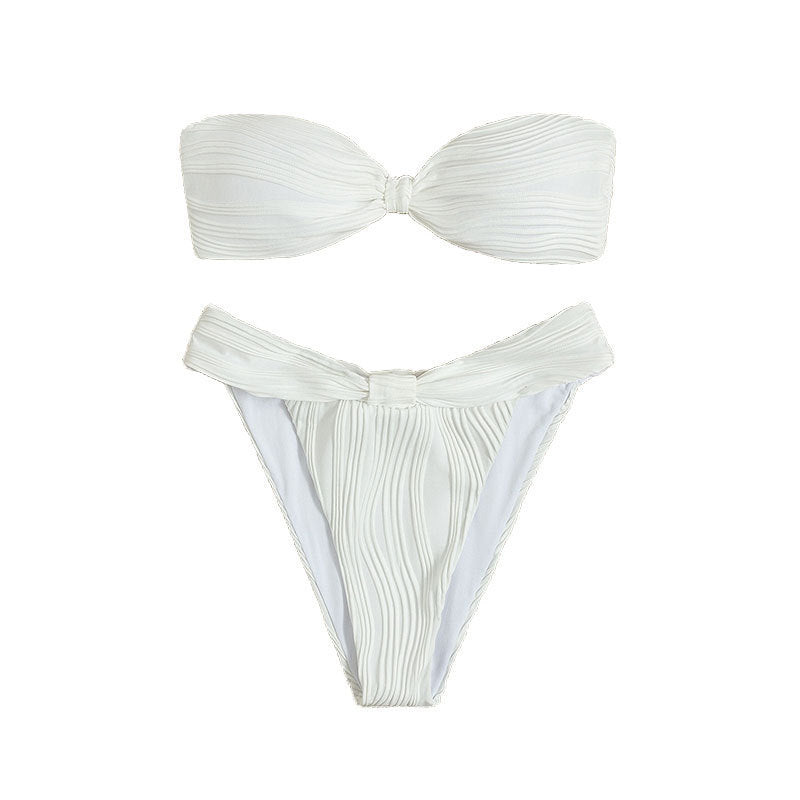 Damen Bandeau-Bikini mit Raffungen Shopnory