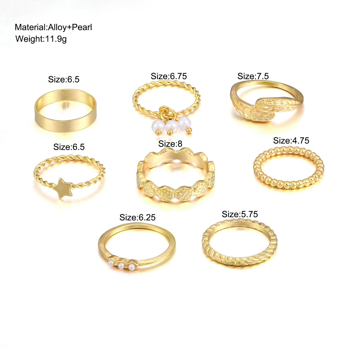 Damen Ring-Set mit zarten und funkelnden Designs Shop Nory