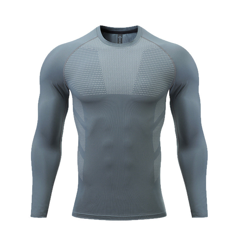 Herren Kompressions-Langarm-Sportshirt