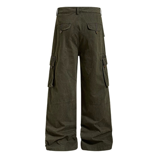Damen Weite Cargo-Culottehose mit hoher Taille und Multi-Taschen Shop Nory