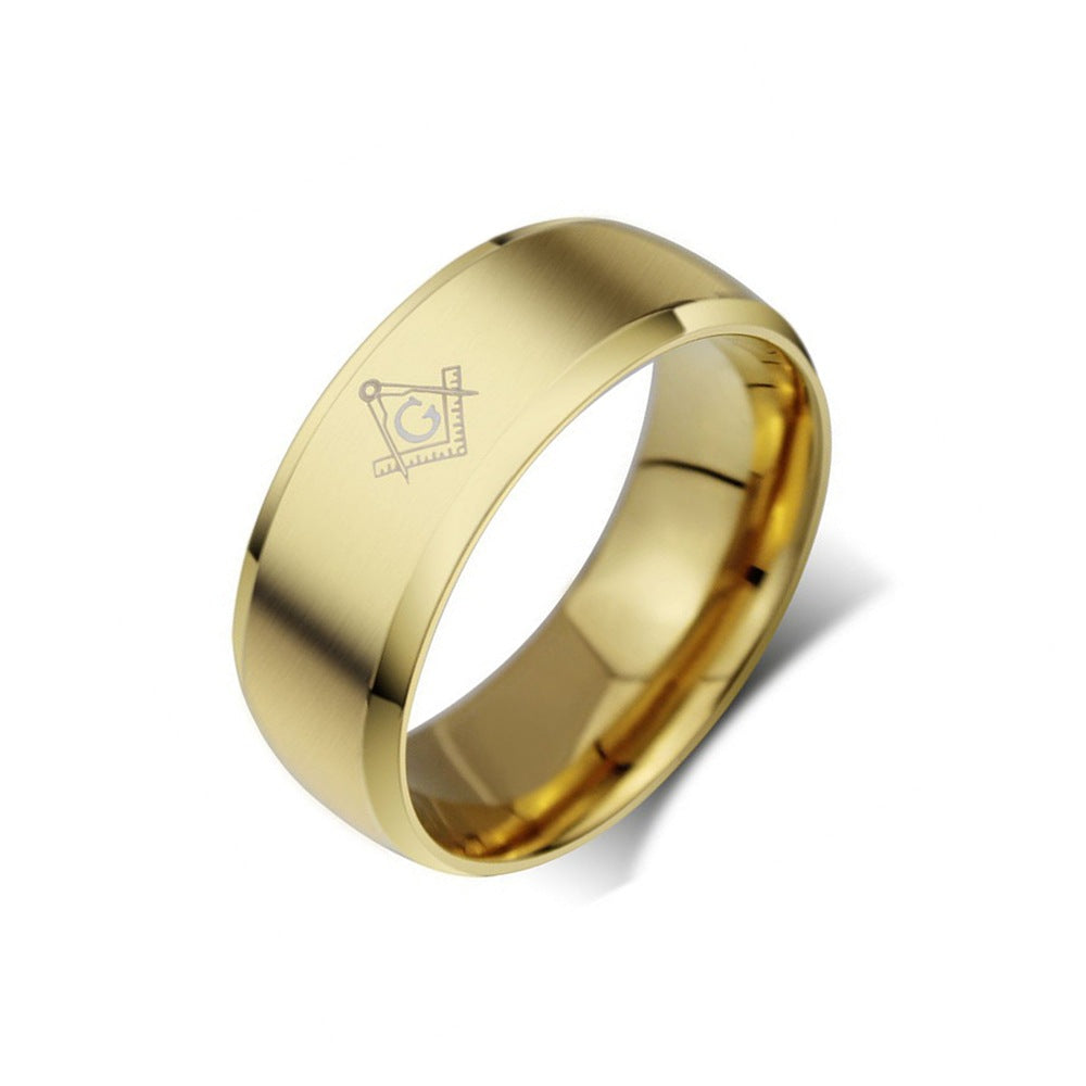 Herren Ring mit elegantem, mattem Finish und kunstvollem Gravurmuster Shop Nory