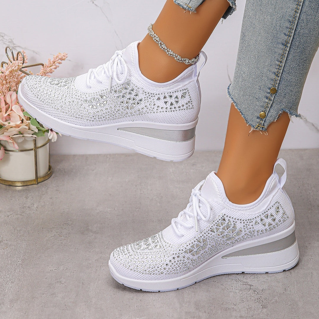 Damen Wedge-Sneaker mit atmungsaktivem Strick, gepolstertem Sockenschaft und leichtem Plateau Shop Nory