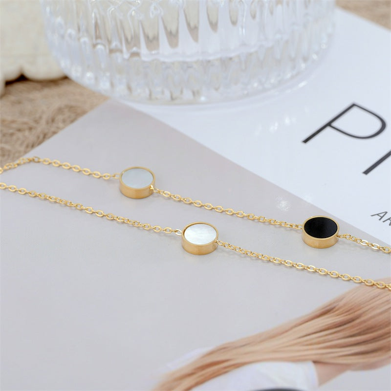 Damen Eleganter Armband mit geometrischen Anhängern Shop Nory