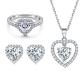 Damen Schmuckset mit elegantem Zirkonring, Ohrsteckern und Halskette Shop Nory