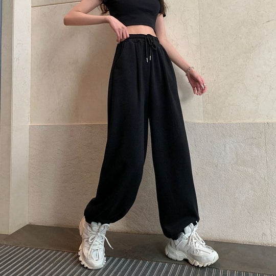 Unisex nan lässige Jogginghose mit elastischem Bund und Kordelzug, weiches Fleece-Innenfutter, geräumige Hosentaschen Shop Nory
