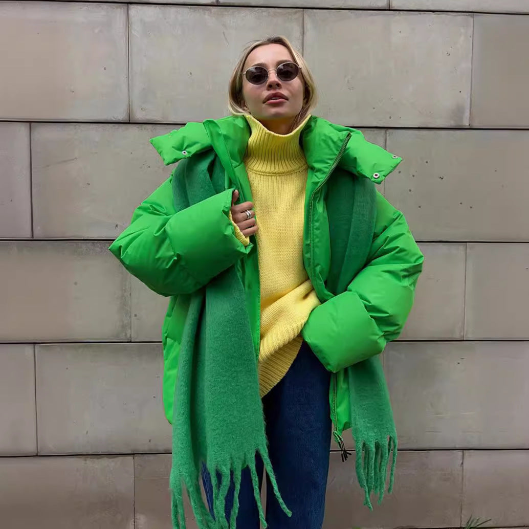 Damen Oversize Steppjacke mit Kapuze und wattierter Thermofüllung Shop Nory