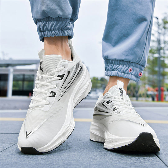 Herren Leichter gedämpfter Straßenlauf-Sneaker mit hoher EVA-Plateausohle und atmungsaktivem gestricktem Obermaterial Shopy Nory