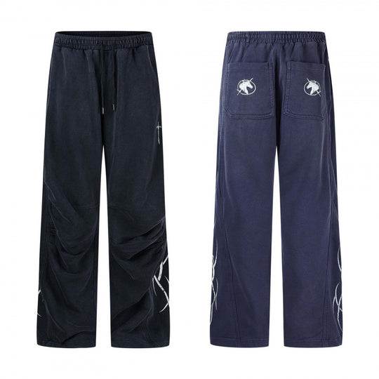 Herren weite Sweatpants im Baggy‑Cut mit Elastikbund, Kordelzug und geraffter Kniepartie Shop Nory