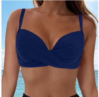 Damen Elegantes Bikinioberteil mit Wickeldesign