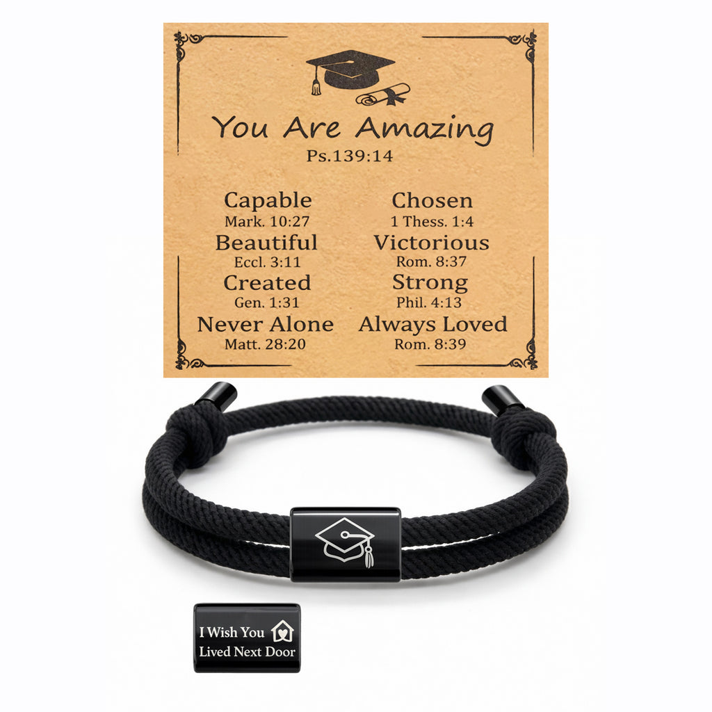 Damen Motivationsarmband mit symbolischen Graduation-Anhängern Shop Nory