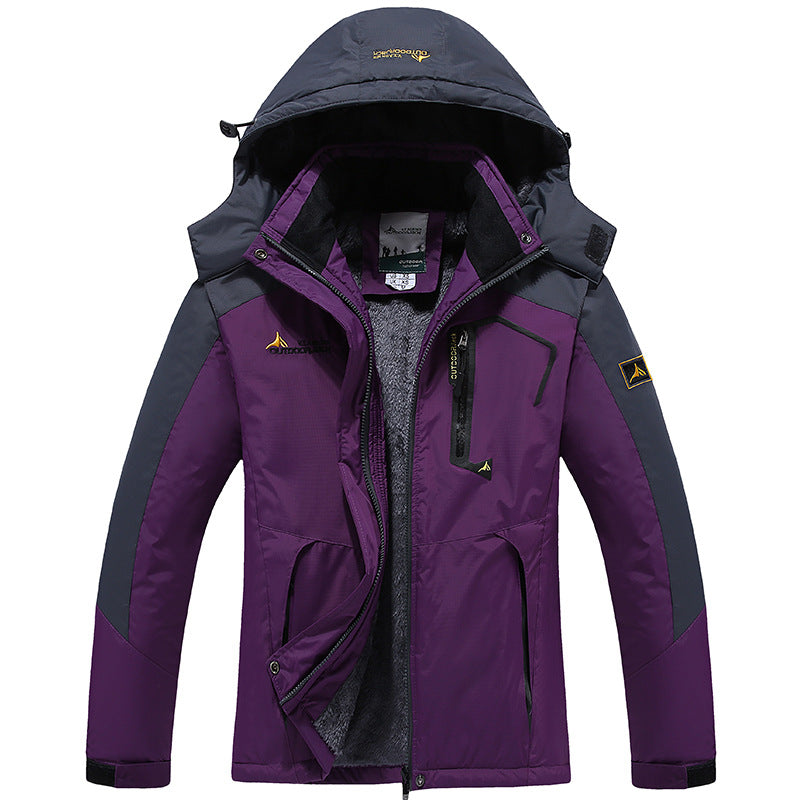 Herren Wasser- und winddichte Softshell-Outdoorjacke mit Teddyfleece-Innenfutter und Kapuze Shop Nory
