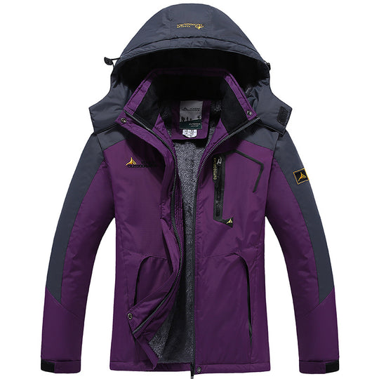 Herren Wasser- und winddichte Softshell-Outdoorjacke mit Teddyfleece-Innenfutter und Kapuze Shop Nory