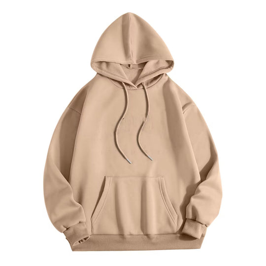Unisex Oversize-Fleece-Hoodie mit tiefer Schulter, Kängurutasche und breitem Rippbund Shop Nory