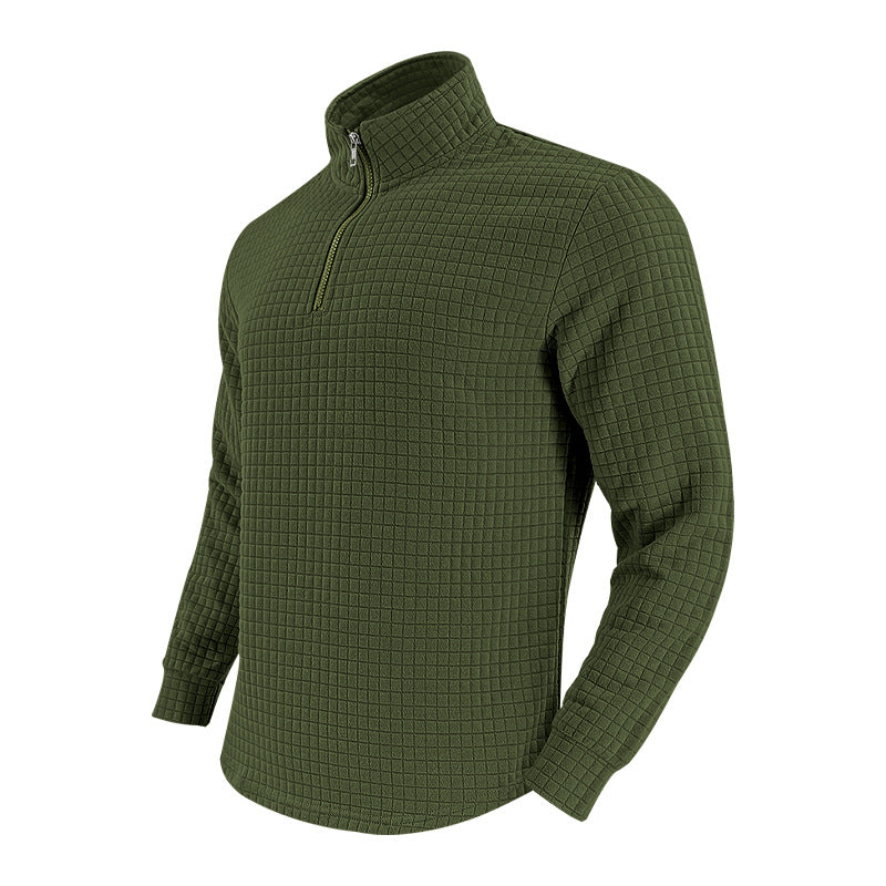Herren Thermo-Fleecepullover mit Reißverschluss und strukturiertem Design