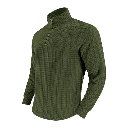 Herren Thermo-Fleecepullover mit Reißverschluss und strukturiertem Design