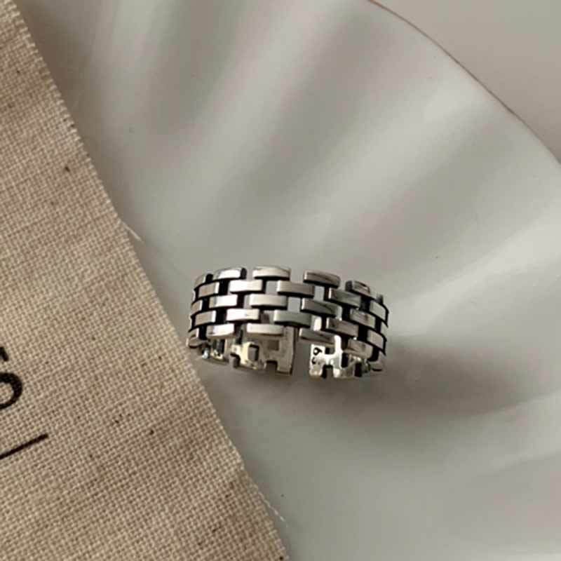 Damen Stilvoller Verstellbarer Ring aus Edelstahl Shop Nory