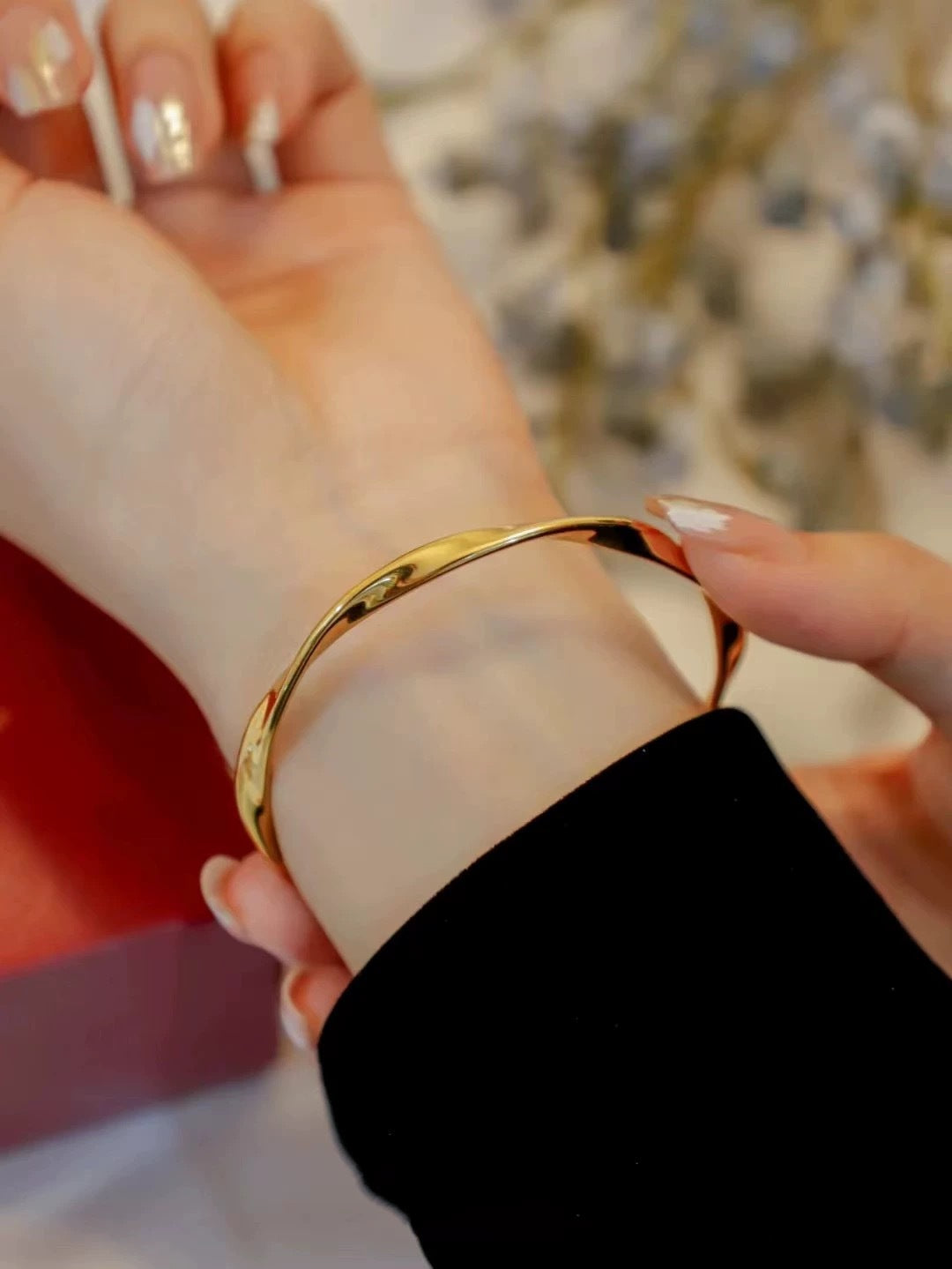 Damen Twisted Metal Armreif Shop Nory