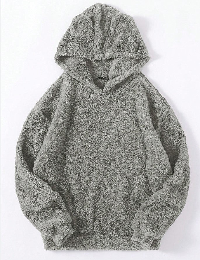 Damen nan kuscheliger Teddy-Hoodie mit Ohren, elastischem Bund und extra weichem Plüsch Shop Nory