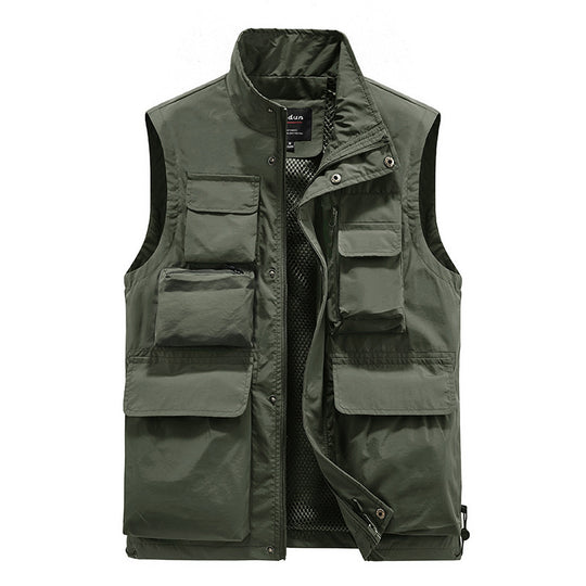 Herren Multifunktionale Utility‑Weste mit Mesh‑Futter und Mehrfach‑Taschen Shop Nory