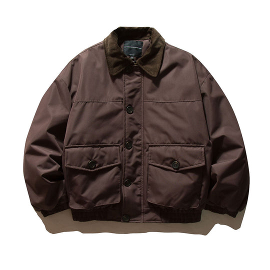 Herren Kurz geschnittener thermoisolierter Field‑Blouson mit Cordkragen und großzügigen Pattentaschen Shop Nory