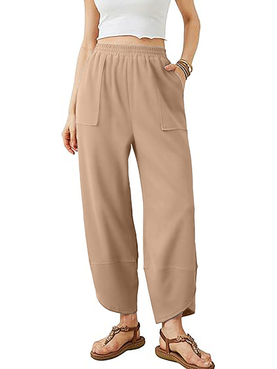 Damen Culotte-Hose mit elastischem Bund und aufgesetzten Taschen Shop Nory