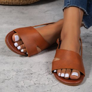 Damen bequeme Sandalen mit offenem Design und verstellbarem Riemen