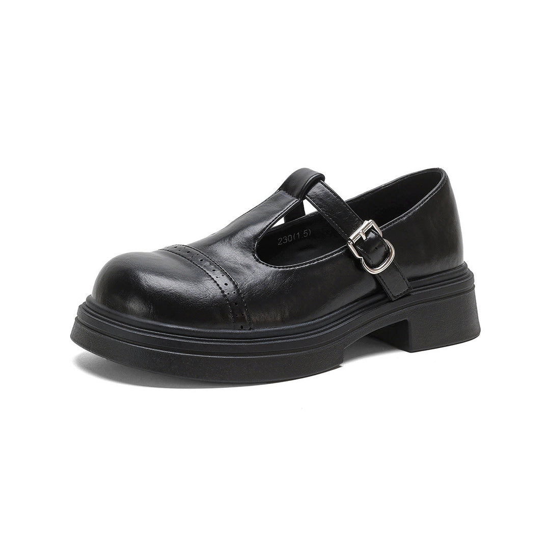 Damen elegante Mary-Jane Schule mit robustem Blockabsatz