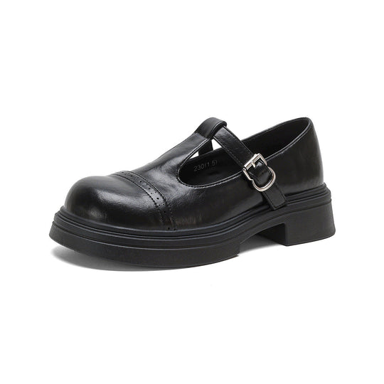 Damen elegante Mary-Jane Schule mit robustem Blockabsatz