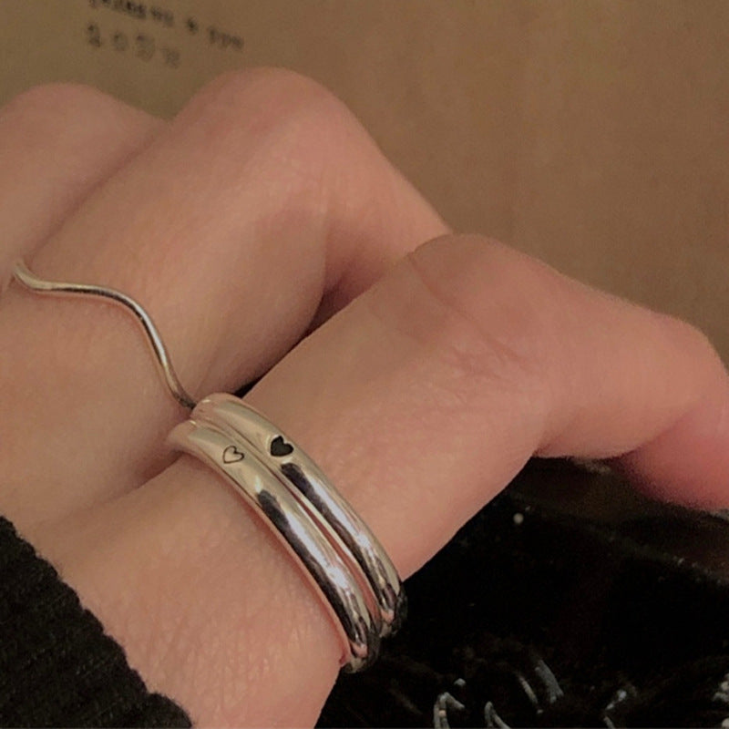 Damen Offener Ring mit minimalistischen Symbolen Shop Nory
