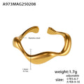 Damen Offener Ring mit geschwungenem Design aus hochwertigem Edelstahl Shop Nory
