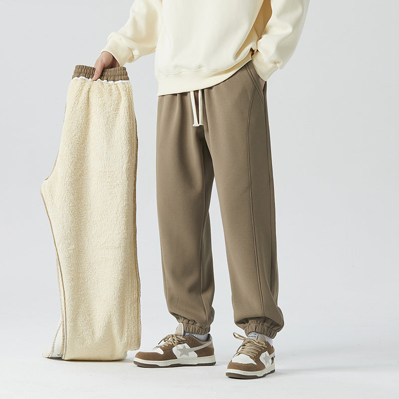 Herren Relaxed-Jogger mit elastischem Bund und abnehmbarem Teddyfutter Shop Nory