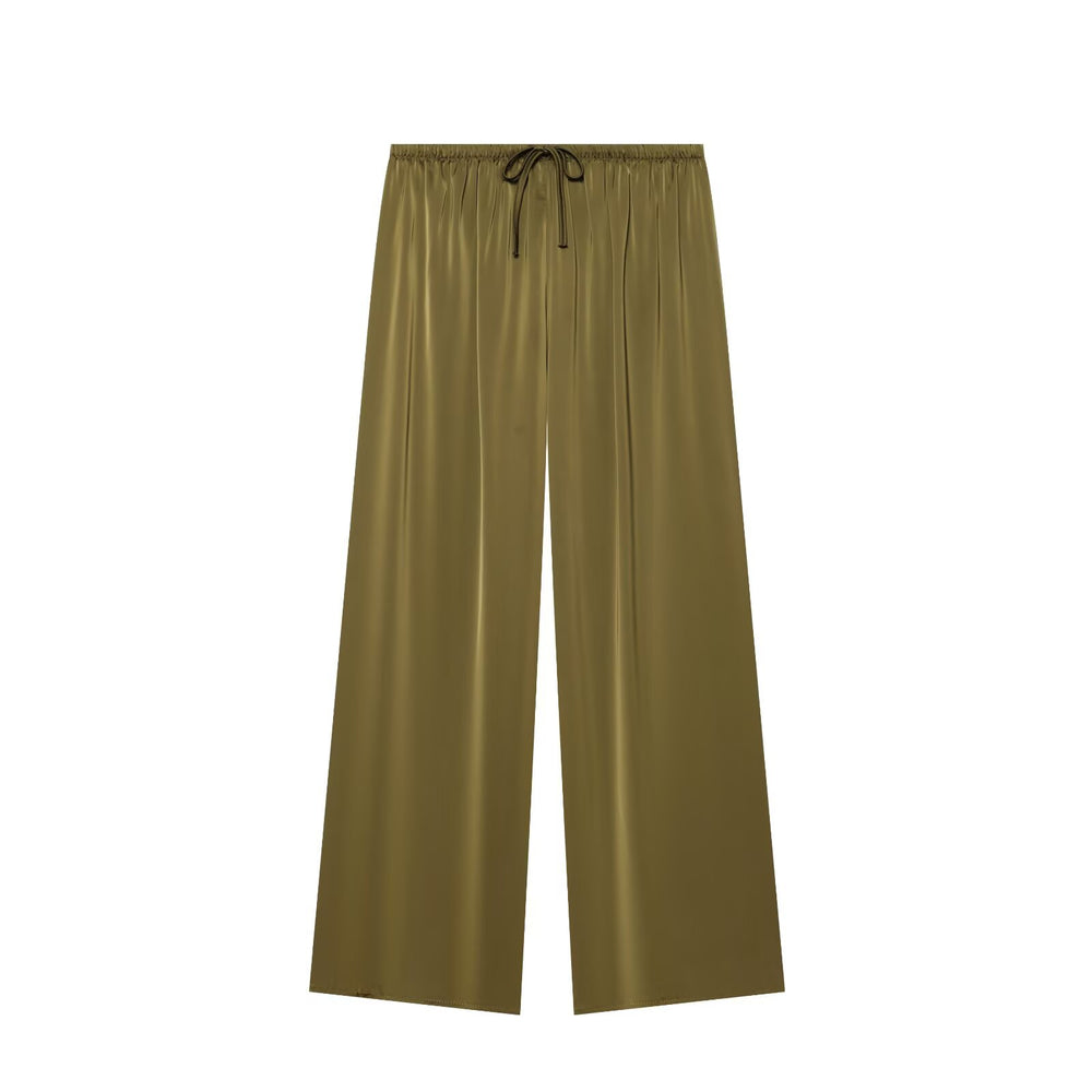 Damen nan luftig-weite Palazzo-Hose mit elastischem Bund und Kordelzug Shop Nory