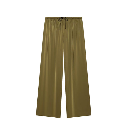Damen nan luftig-weite Palazzo-Hose mit elastischem Bund und Kordelzug Shop Nory