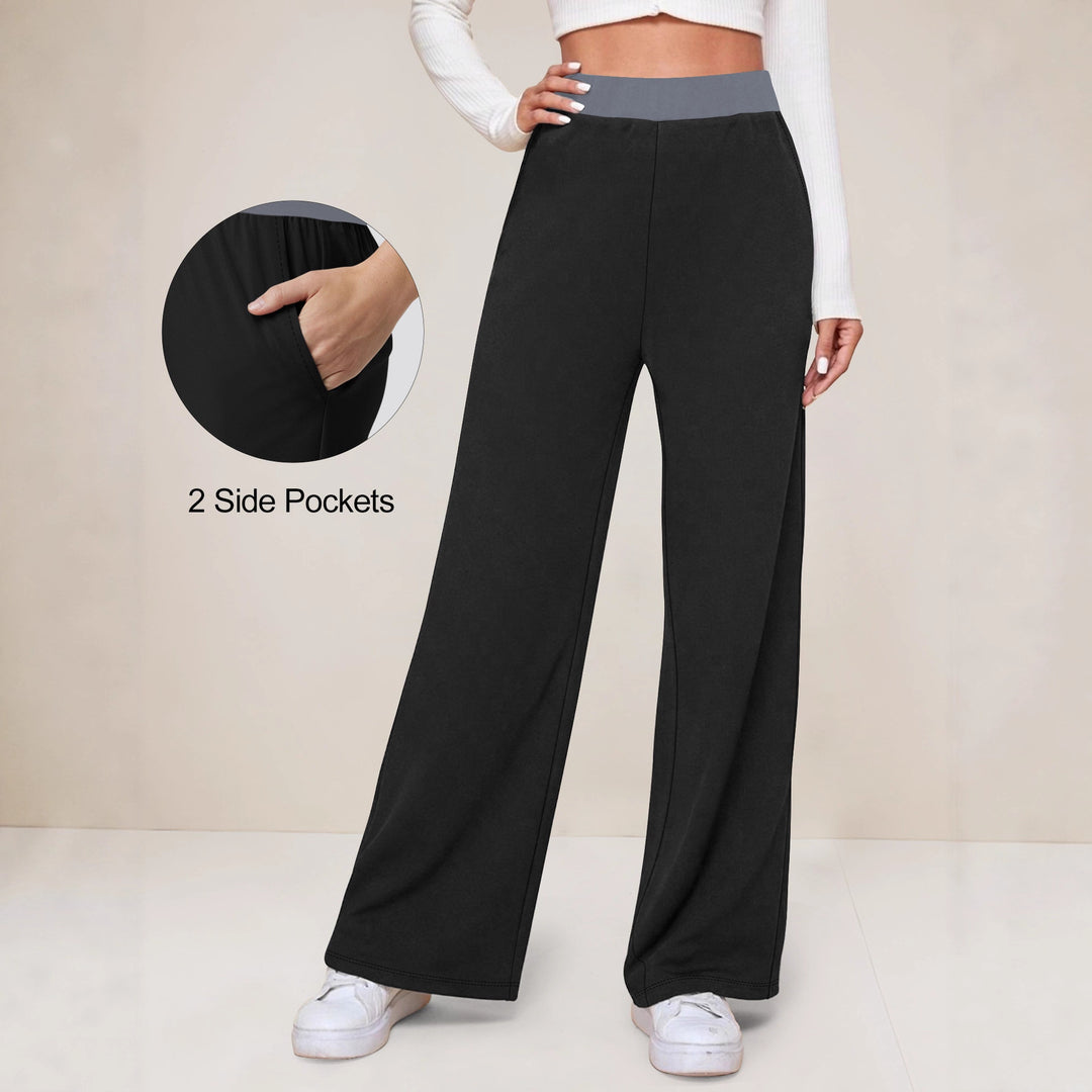 Damen Weite Komfort-Loungehose mit hohem Softbund und Seitentaschen Shopy Nory