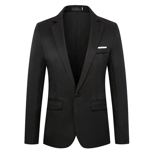 Herren tailliertes Satin-Sakko mit schmaler Silhouette, Notch-Revers und dekorativer Brustpaspel Shop Nory