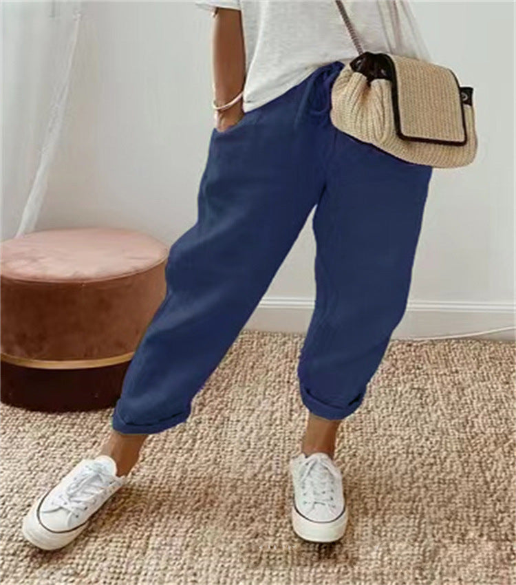 Damenschalotte-Haremshosen mit floralem Stickmuster Shop Nory
