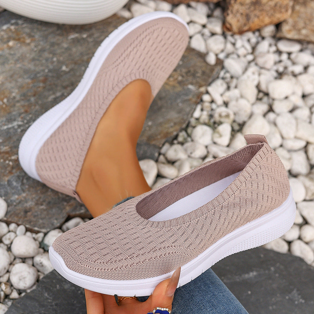 Damen Elastische Slip-On Sneakers mit Komfortsohle