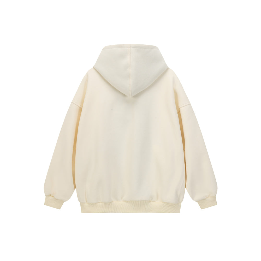 Unisex Oversize Kapuzenjacke mit Zweiwege-Reißverschluss und kariert gefütterter Kapuze Shop Nory