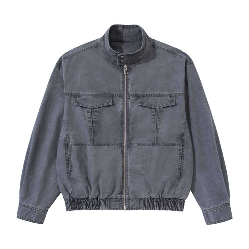 Herren Kurz geschnittener Utility‑Blouson mit hohem Stehkragen, Reißverschluss und elastischem Saum Shop Nory