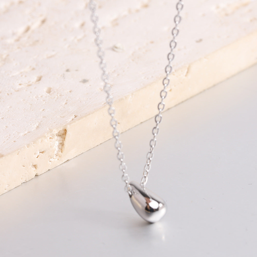 Damen elegante Kette mit tropfenförmigem Anhänger aus hochwertigem Edelstahl Shop Nory