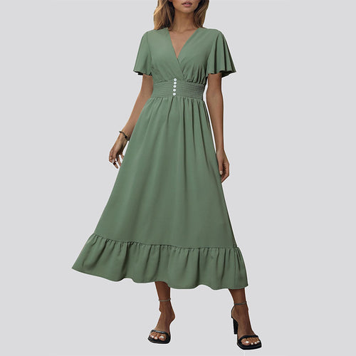 Damen Elegant fließendes Maxikleid Shop Nory