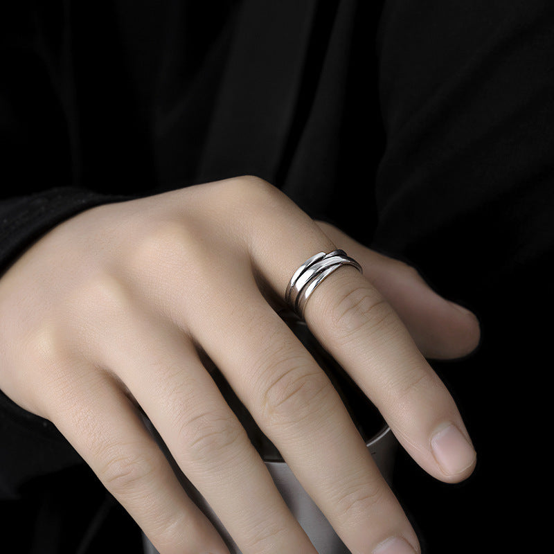 Damen Offener Schmuckring mit dynamischem Wellenmotiv Shop Nory