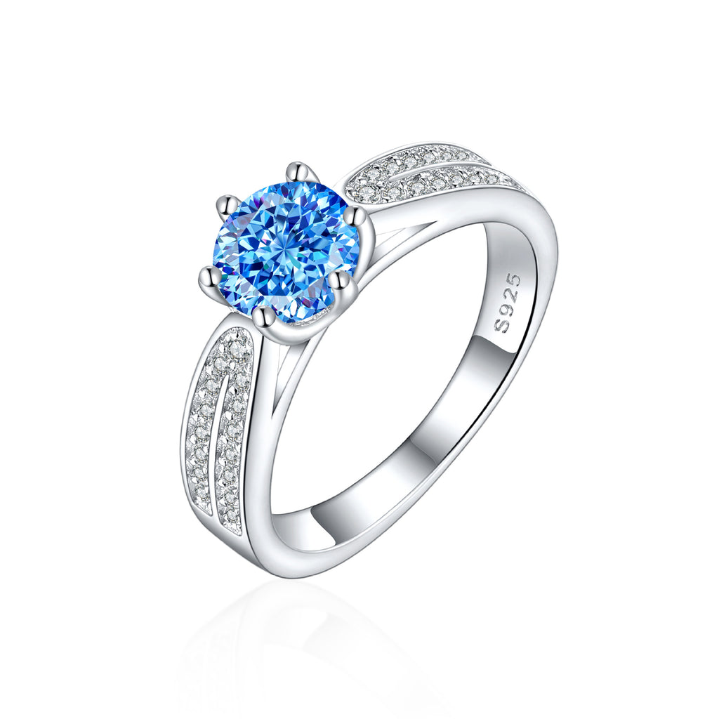 Damen Verlobungsring mit elegantem Tropfenstein und kunstvollem Zirkonia-Besatz Shop Nory