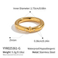 Damen Edelstahlring mit Zirkonia-Shop Nory