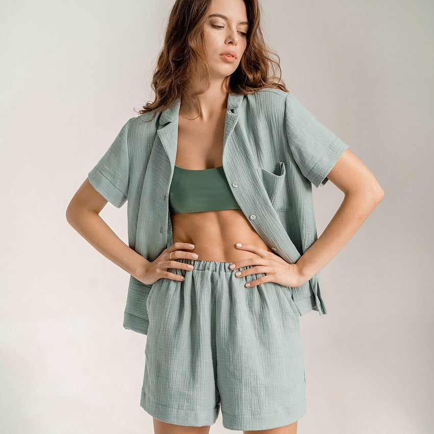 Damen Bequemes Schlafanzug-Set aus atmungsaktivem Material Shopnory